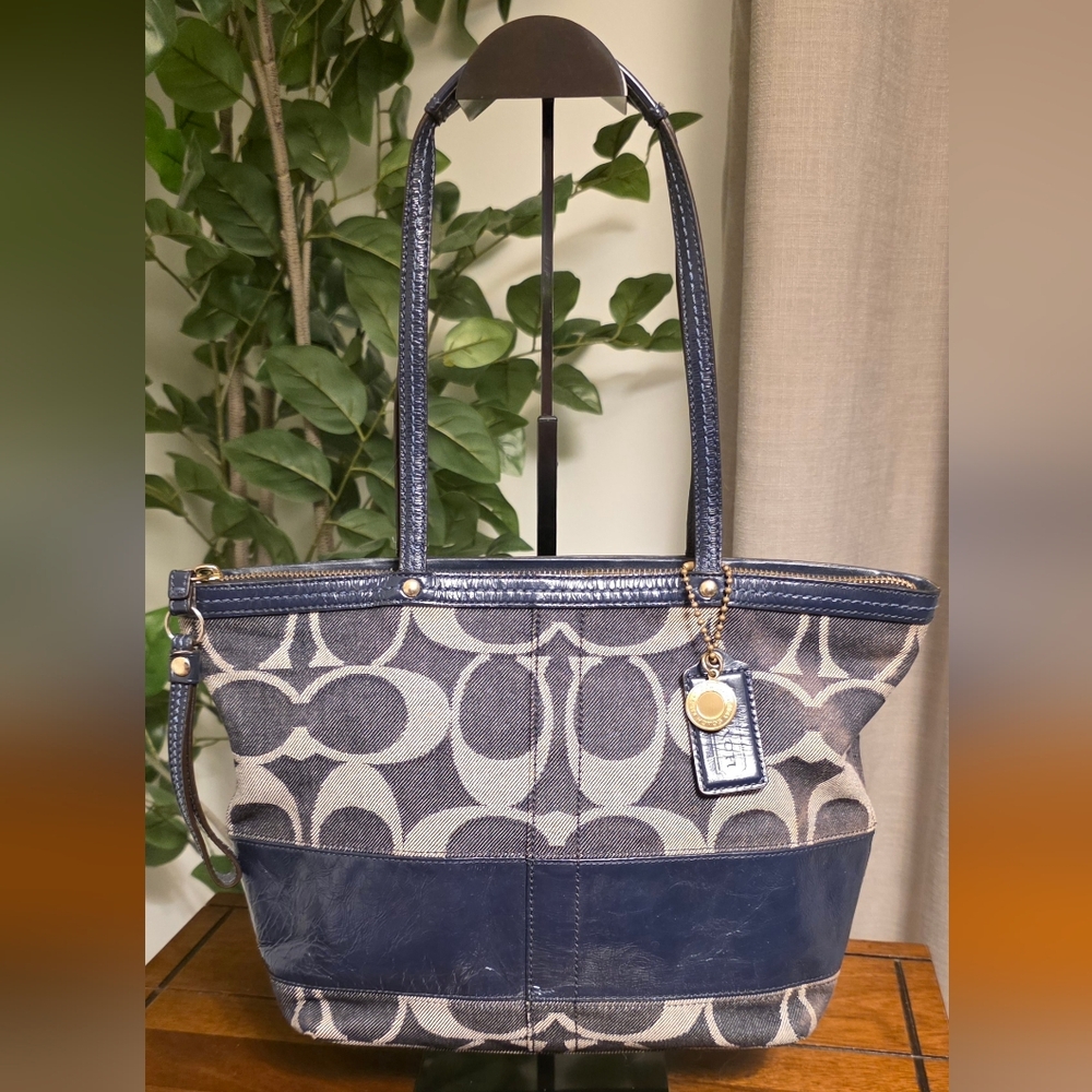 COACH Signature Denim Tote 12546